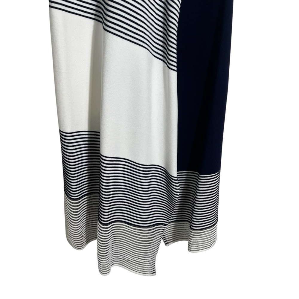 ST. JOHN Colorblock Tech Knit Short Sleeve Midi Dress - Picture 5 of 14